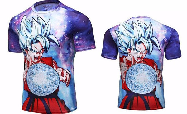 BJJ Rash Guard Dragon Ball Z Compression ' Goku | Super Saiyan' Elite Short Sleeve Rashguard