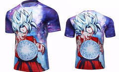BJJ Rash Guard Dragon Ball Z Compression ' Goku | Super Saiyan' Elite Short Sleeve Rashguard