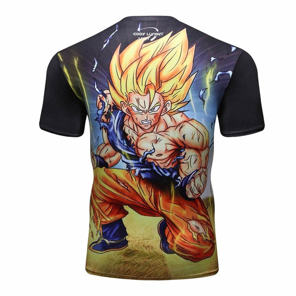 BJJ Rash Guard Dragon Ball Z Compression 'Vegeta | Forms' Elite Short Sleeve Rashguard