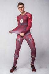 Men's The Flash Elite Compression Long Sleeve Rashguard Set