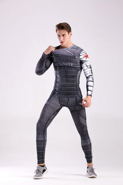 Men's Winter Soldier Elite Compression Long Sleeve Rashguard Set