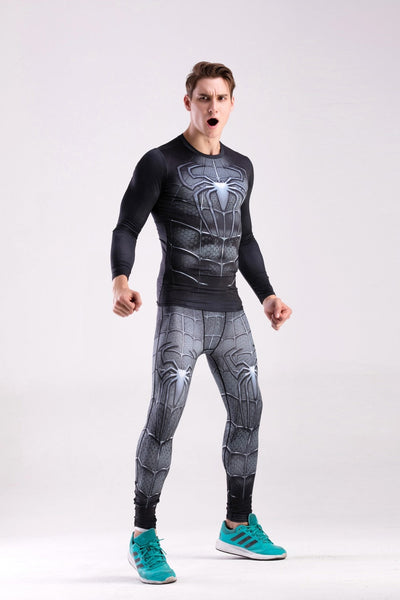 Men's Spider Man '3.0' Elite Compression Long Sleeve Rashguard Set