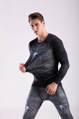 Men's Spider Man '3.0' Elite Compression Long Sleeve Rashguard Set