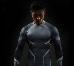 Silver Compression Long Sleeve Rashguard