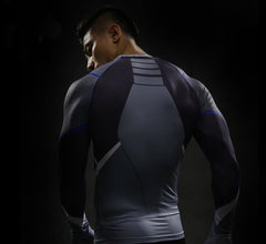 Silver Compression Long Sleeve Rashguard