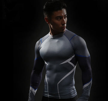 Silver Compression Long Sleeve Rashguard Long Sleeve Rashguard Silver Compression