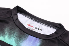 Women's Supergirl Compression 'Tie Dye/Black' Elite Short Sleeve Rashguard