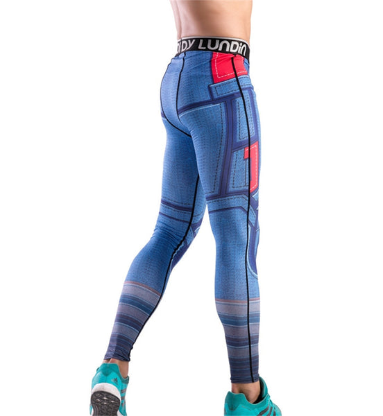 Men's Captain America Elite Compression Leggings Spats