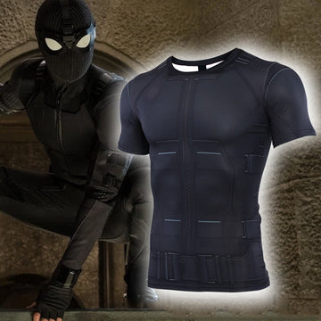 Far From Home Night Monkey Spider Man Compression Short Sleeve Rashguard Night Monkey