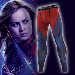 Men's Captain Marvel 'End Game' Compression Leggings Spats
