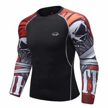 Pirates We Be Skull Compression Elite Long Sleeve Rashguard