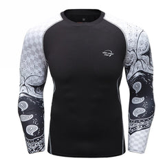 Tribal Compression 'Poppy Fields' Elite Long Sleeve Rashguard