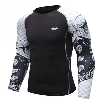 Poppy Fields Tribal Compression Elite Long Sleeve Rashguard