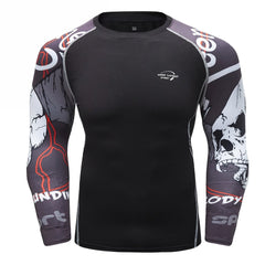 Skull Compression 'Ghost Rider' Elite Long Sleeve Rashguard