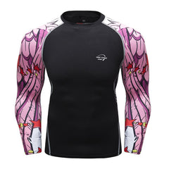 Tribal Compression 'Pink Floyd' Elite Long Sleeve Rashguard