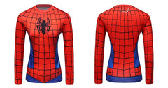 Women's Spider Man Compression 'Animated' Long Sleeve Rashguard