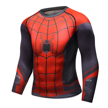 Far From Home Elite Spider Man Compression Long Sleeve Rashguard
