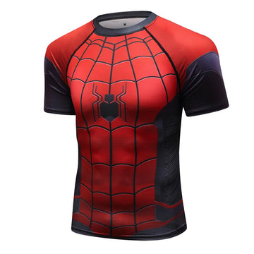 Far From Home Spider Man Compression Elite Short Sleeve Rashguard
