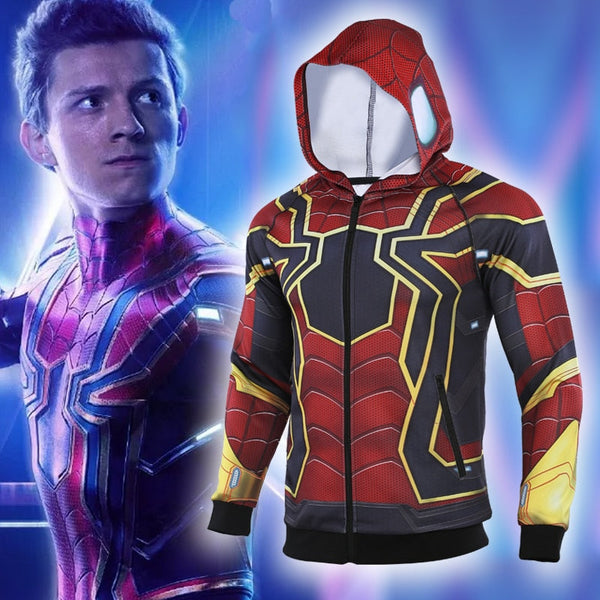 Men's Spiderman 'Far From Home | Iron Spider' Premium Zip Up Hoodie