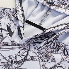 Men's Spiderman 'Hand Drawn Comic | Black and White' Premium Pullover Hoodie