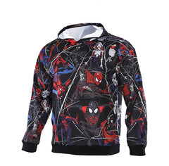 Men's Spiderman Spiderverse 'Hand Drawn Comic | Fully Colored' Premium Pullover Hoodie