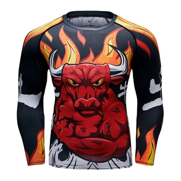Bull Compression The Horns Elite Long Sleeve Rashguard Bull Compression The Horns Elite Long Sleeve Rashguard