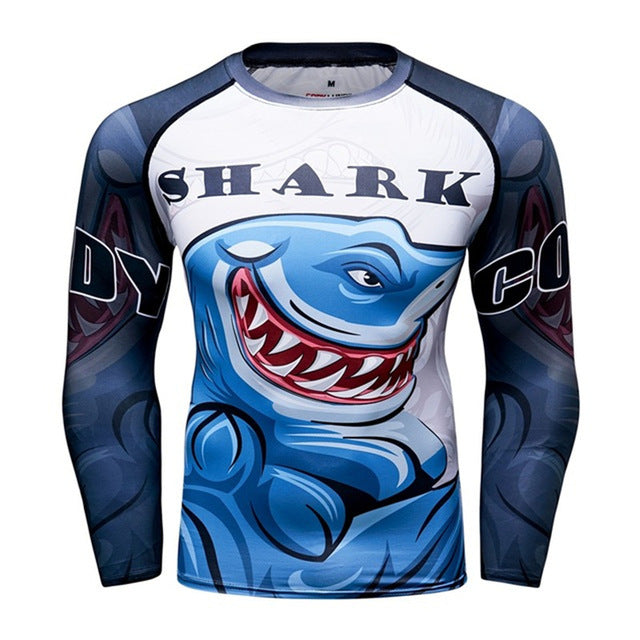 Great White Shark Compression 'Come At Me' Elite Long Sleeve Rashguard