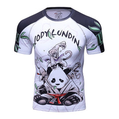 Panda Compression 'Rolling with a White Belt' Elite Short Sleeve Rashguard