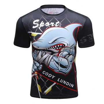 The Cage Shark Compression Elite Short Sleeve Rashguard