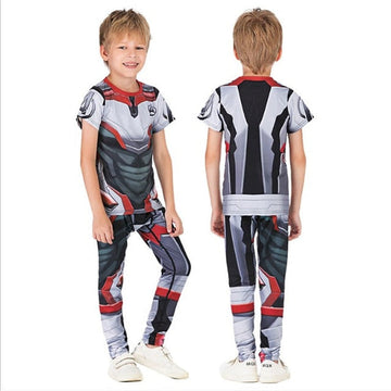 End Game Kids Avengers Compression Rashguard Set