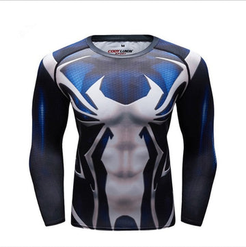 Symbiote Spider Man Compression Symbiote Spider Man Elite Long Sleeve Rashguard Spider Man