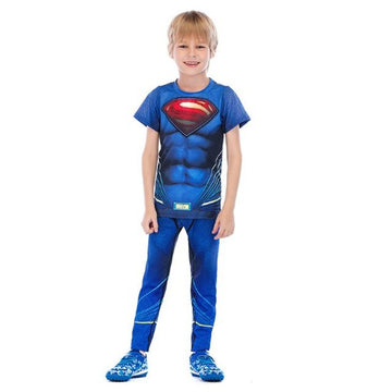 Man Of Steel Rashguard Set Kids Superman Compression