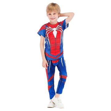 Kids Spiderman Compression Rashguard Set PS4 Advanced Suit