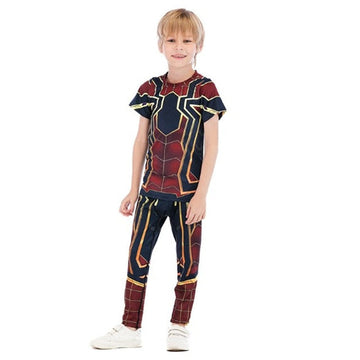 Spiderman Kids Compression Iron Spider Rashguard Set Spiderman Kids Compression Iron Spider Rashguard Set