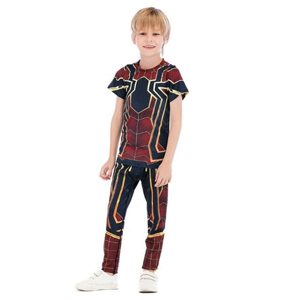 Kids Spiderman Compression 'Iron Spider' Rashguard Set