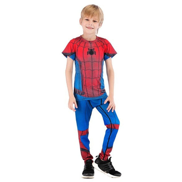 Kids Spiderman Compression 'Classic' Rashguard Set