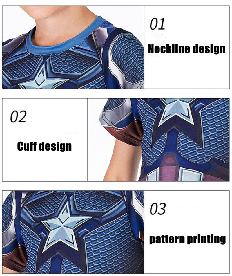 Kids Spiderman Compression 'Iron Spider' Rashguard Set