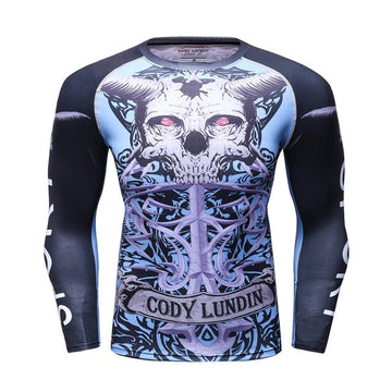 Horns Skull Compression Elite Long Sleeve Rashguard Rashguard Skull Compression Horns Elite Long Sleeve