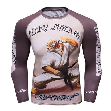 Patience Elite Tiger Compression Long Sleeve Rashguard