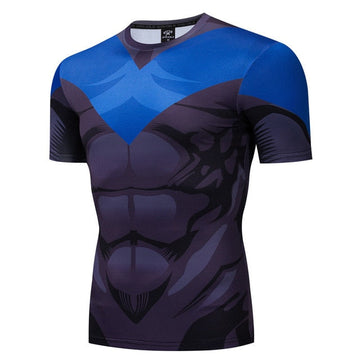 Nightwing Compression Serious Short Sleeve Rashguard Nightwing Compression Serious Short Sleeve