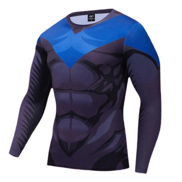 Nightwing Rashguard Long Sleeve Compression 'Serious'