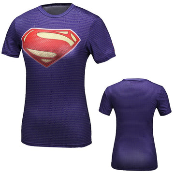 Superman Compression Women's Rashguard Short Sleeve At Earth's End