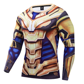 End Game Thanos Compression Long Sleeve Rashguard War Armor