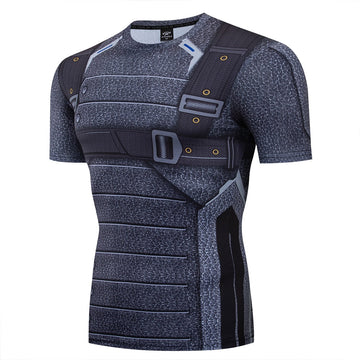 Winter Soldier Compression Short Sleeve Rashguard Barnes Soldiery