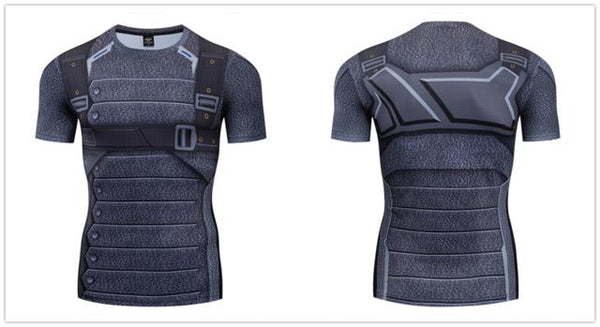 Soldier Compression 'Winter Soldiery Barnes' Short Sleeve Rashguard
