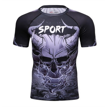 Ghost Ship Skull Compression Elite Short Sleeve Rashguard