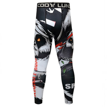 Red Belt Panda Compression Leggings Spats