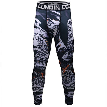 Dragon 'Silver Dragon' Compression Leggings Spats Dragon 'Silver Dragon' Compression Leggings Spats
