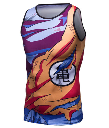 BJJ Rash Guard Dragon Ball Z Goku Battle Damaged Elite Compression Tank Top 2.0