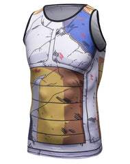 BJJ Rash Guard Dragon Ball Z 'Vegeta | Battle Damaged' Elite Compression Tank Top